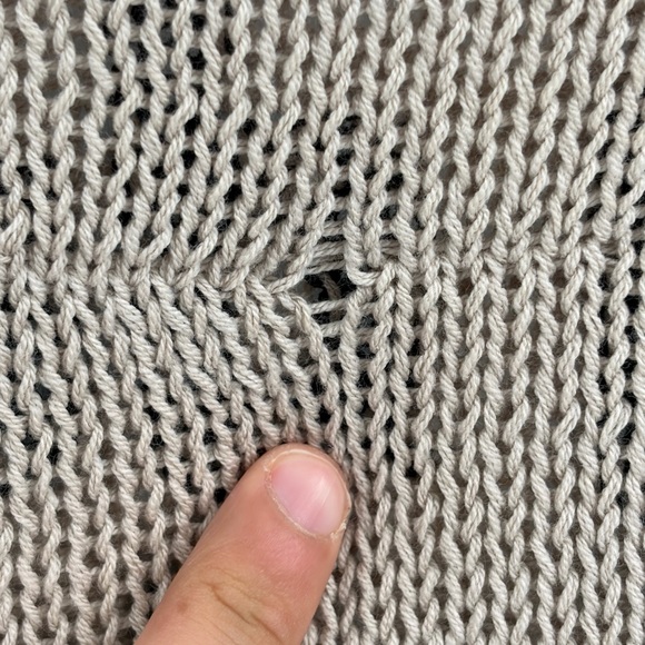 Wooden Ships my dog is cuter than yours crochet boho Knit Sweater small/medium - Picture 12 of 14